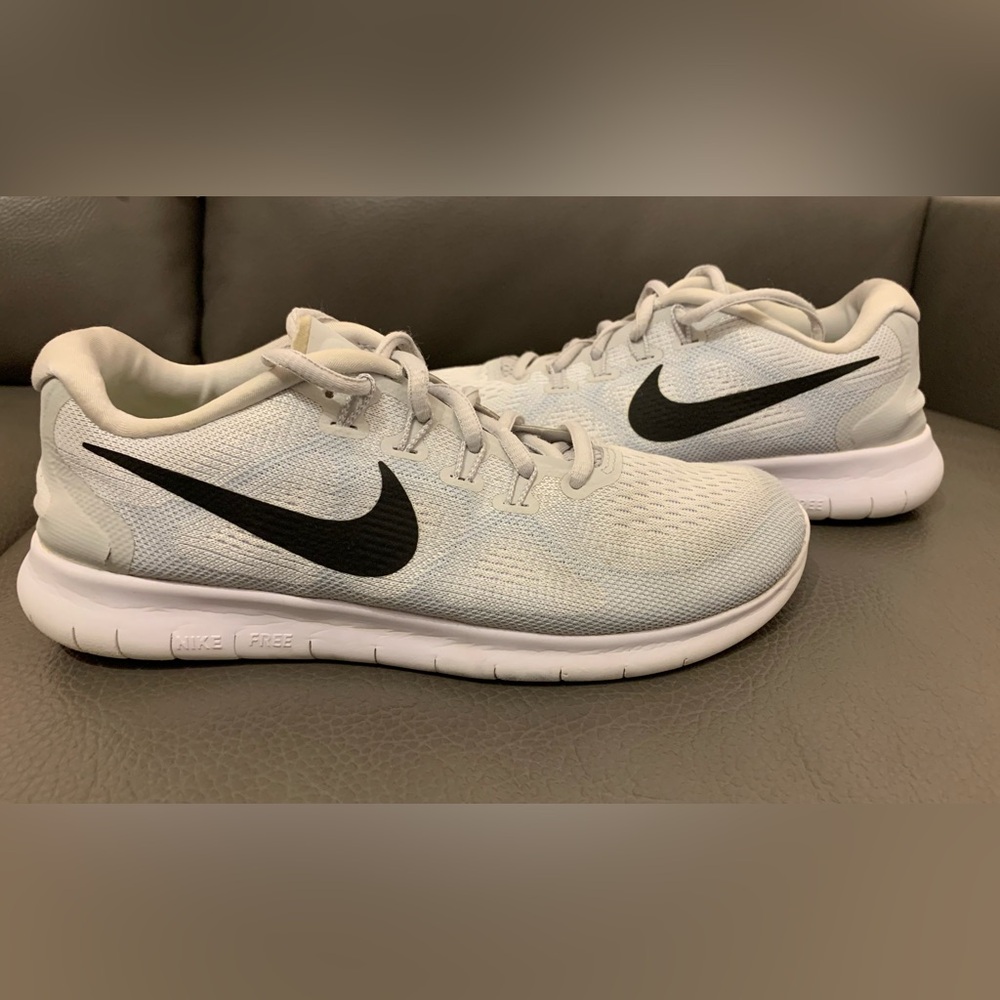 White and Black Athletic Sneakers